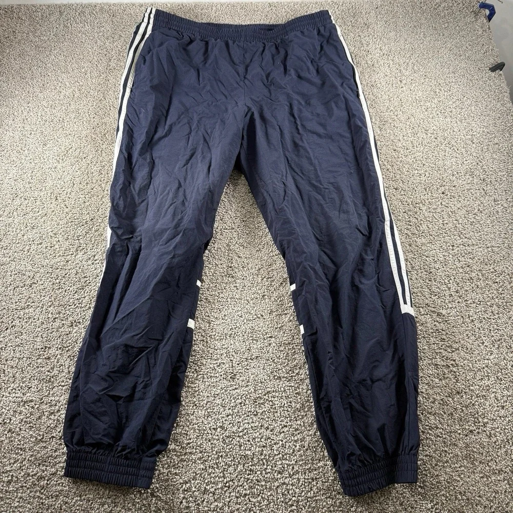 Vintage Adidas Tracksuit Set Mens XL Navy Blue Fill Zip Jacket Logo Pants‎ Y2K